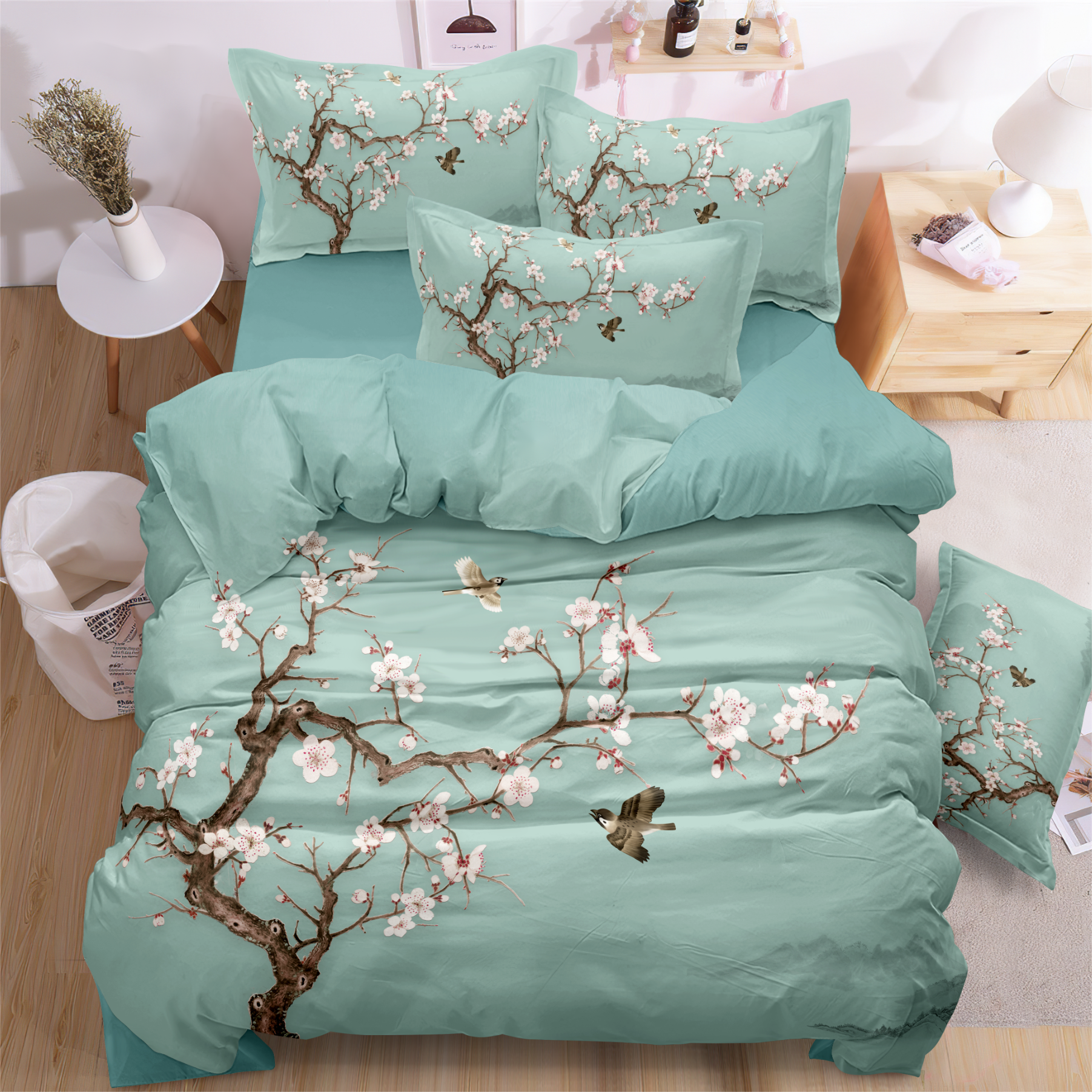 FLOR DIGITAL IMPRESSADO CAMA LONO VIBRante aconchegante